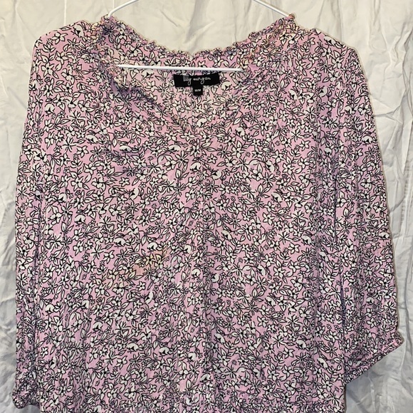Floral print shirt, flowy lilly Morgan size m - Picture 3 of 5